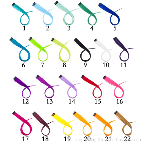 Synthetic Ombre Straight Hair Extensions For Women Girl With Clip Hair One Piece Clip In Hair Extensions